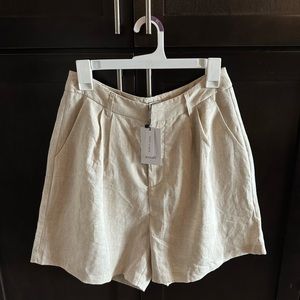 NWT DISSH Asher Natural Linen Bermuda Shorts